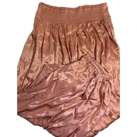 Anthropologie Pants - Anthropologie XL Tall Pink Satin Harem Pants